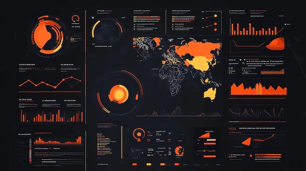 Photo cybersecurity data analysis dashboard