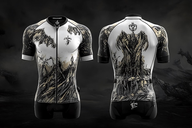 Photo cycling jersey front and back