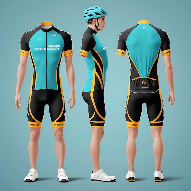 Photo cycling jersey mockup