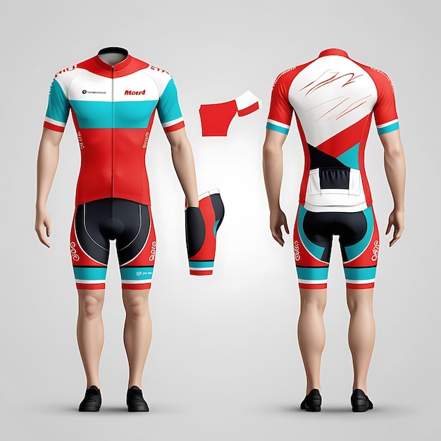 Photo cycling jersey mockup