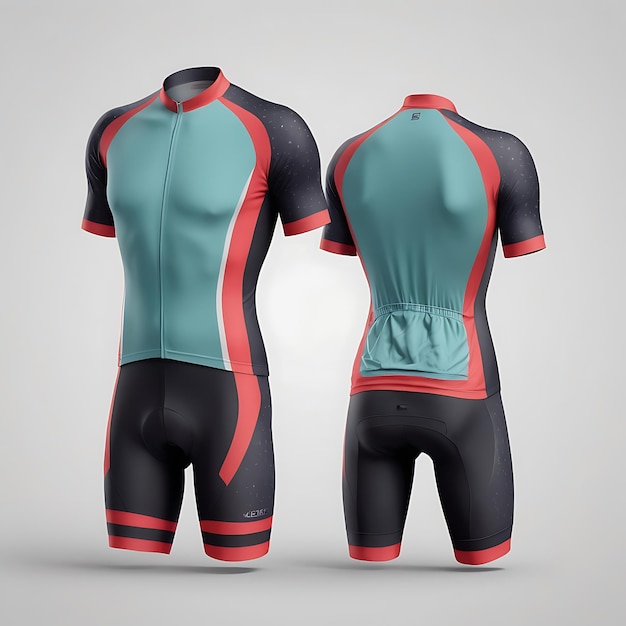 Photo cycling jersey mockup