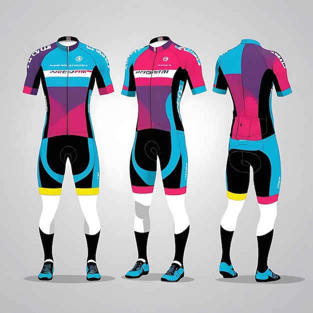 Photo cycling jersey mockup