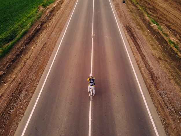 Cyclist on the road. Active lifestyle