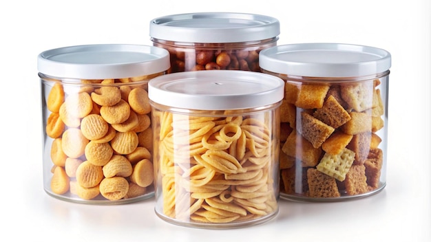 Cylindrical Plastic Container for Snacks 4K HD Photo