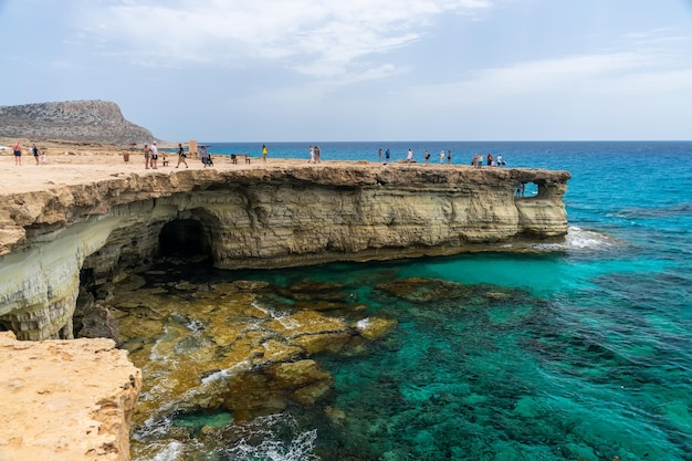 CYPRUS AYIA NAPA Tourists visited one of the most popular sights Sea Caves