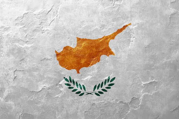 cyprus flag on a grunge background