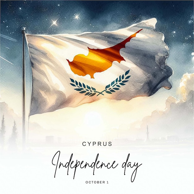 Photo cyprus independence day social media post banner poster template