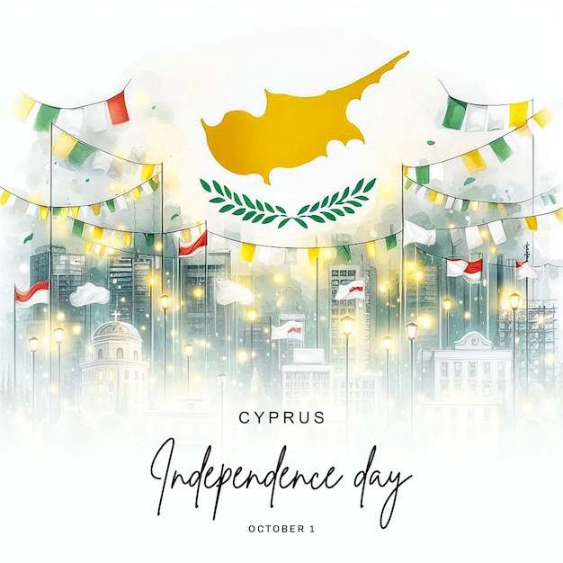 Photo cyprus independence day social media post banner poster template