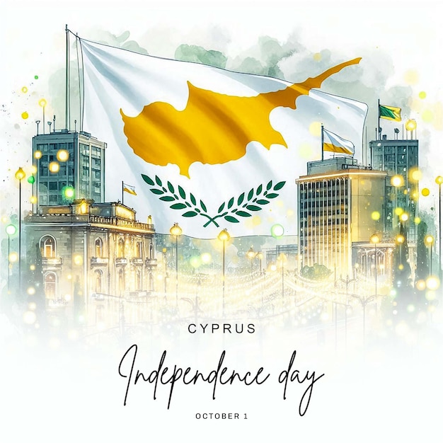 Photo cyprus independence day social media post banner poster template