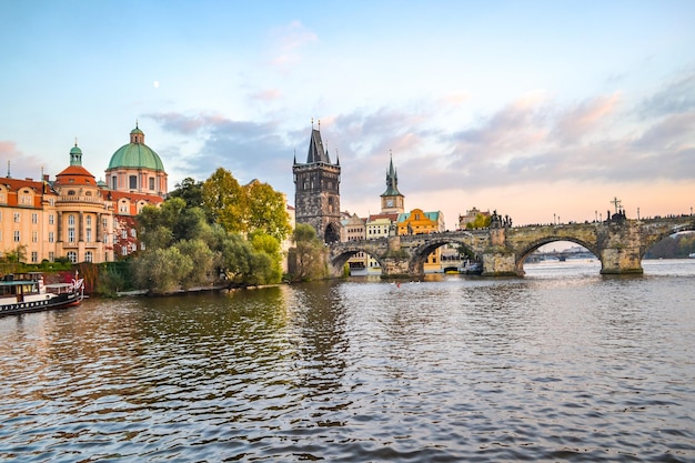 Czech Republic Prague Sights buildings Vltava river