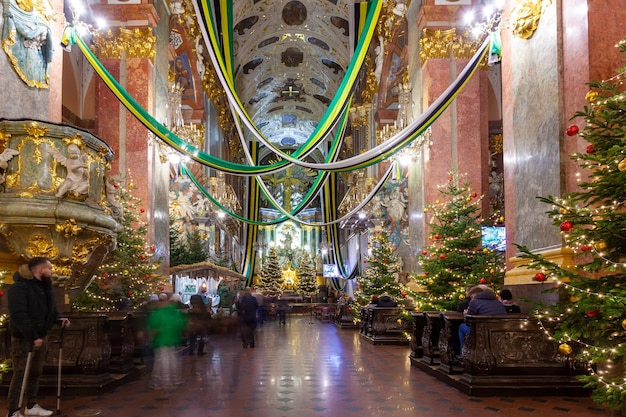 Czestochowa Poland 31 December 2023 interior of Jasna Gora monastery in czestochowa