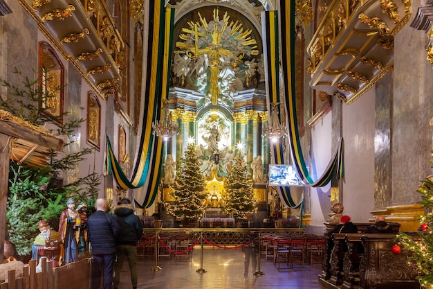 Czestochowa Poland 31 December 2023 interior of Jasna Gora monastery in czestochowa