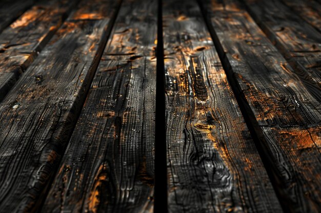 d grunge background with dark wooden table