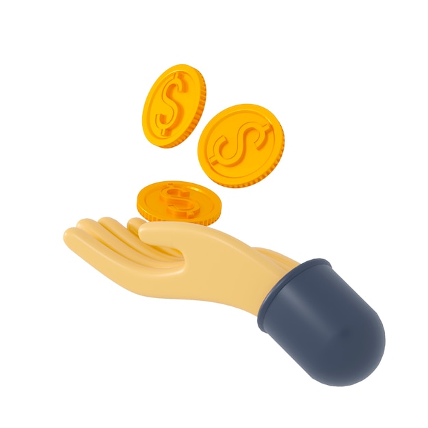 D icon related to money d illustration