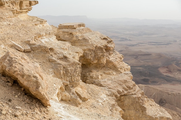 Ð¡liffs at Ramon Crater in Negev Desert in Mitzpe Ramon, Israel