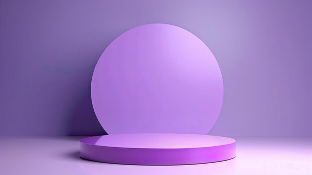 D Product Display Podium A Minimalist Violet and White Stage for Product Promotion