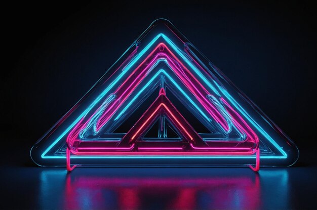 D Rendering Neon Triangle