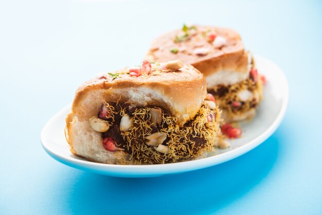 Photo dabeli, kutchi dabeli or double roti is a popular snack food of india, originating in the kutch or kachchh region of gujarat