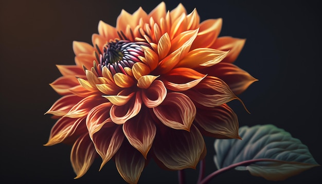 Dahlia Flower Generative AI