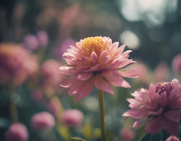 A dahlia flowers