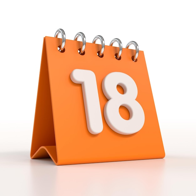 Daily Calendar Plan Icon with Number 3d Rendering