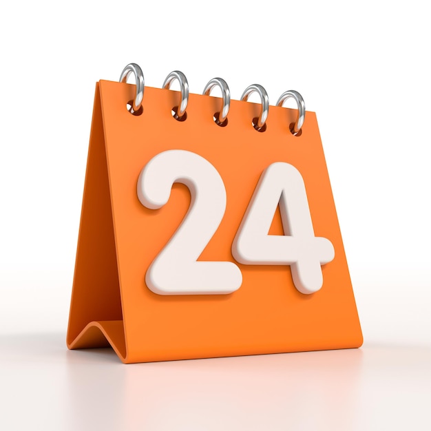 Daily Calendar Plan Icon with Number 3d Rendering