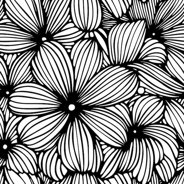 Photo daisies in black and white on a black background