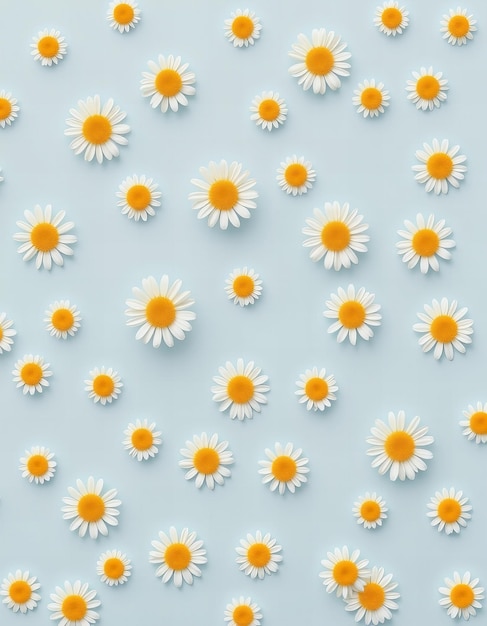 daisies on a blue background