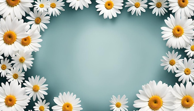 Photo daisies flowers in a circular shape