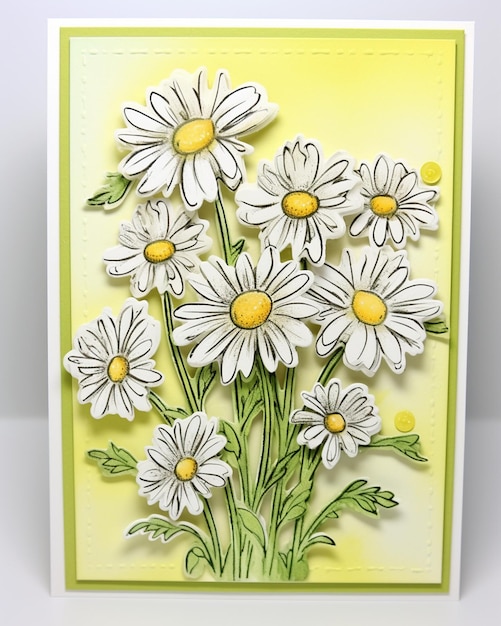 Daisies Greeting Tattoo Clear Stamp Please