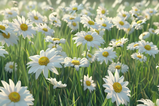 Daisy flower in the field Closeup