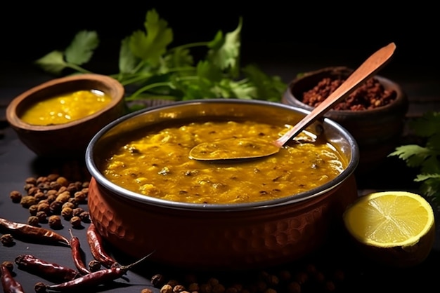 Photo dal makhani image with a hint of fresh turmeric