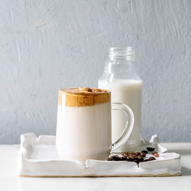 Dalgona frothy coffee trend korean drink milk latte