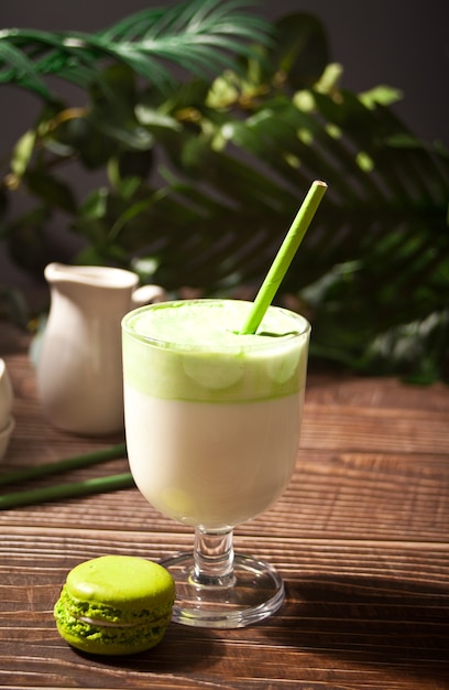 Dalgona Matcha green tea latte