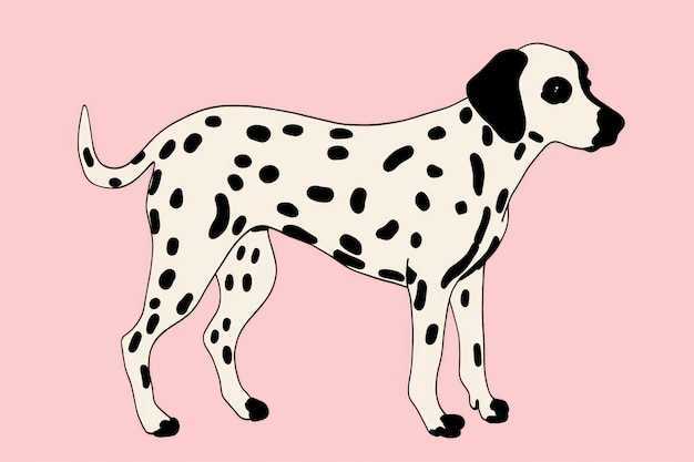 Photo dalmatian dog dalmatian cartoon drawing