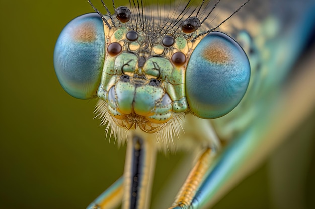 Damselfly close up insect macro photography