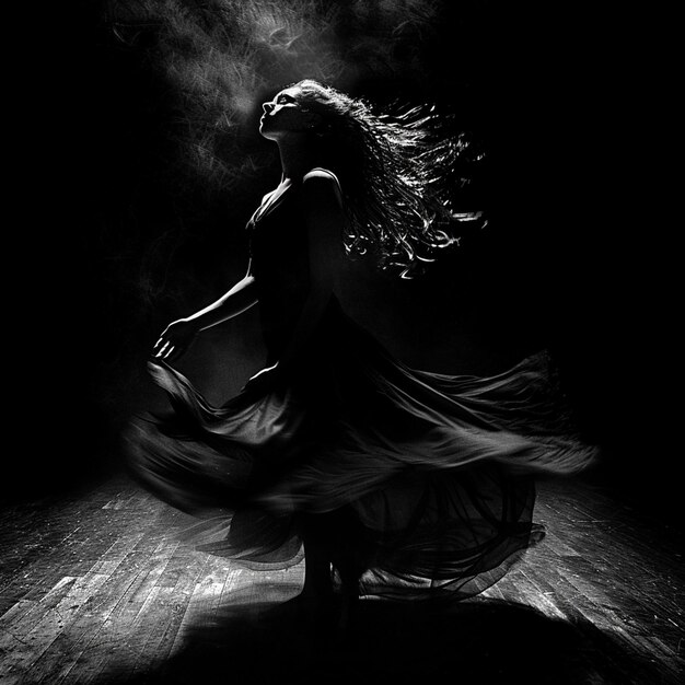 Photo dance emotion dramatic lighting and movement