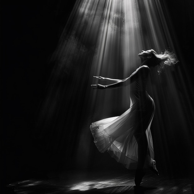 Photo dance emotion dramatic lighting and movement