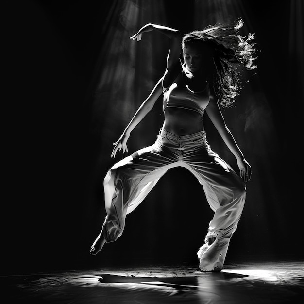 Photo dance emotion dramatic lighting and movement