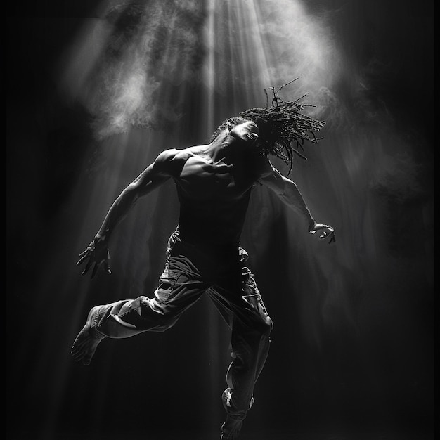 Photo dance emotion dramatic lighting and movement