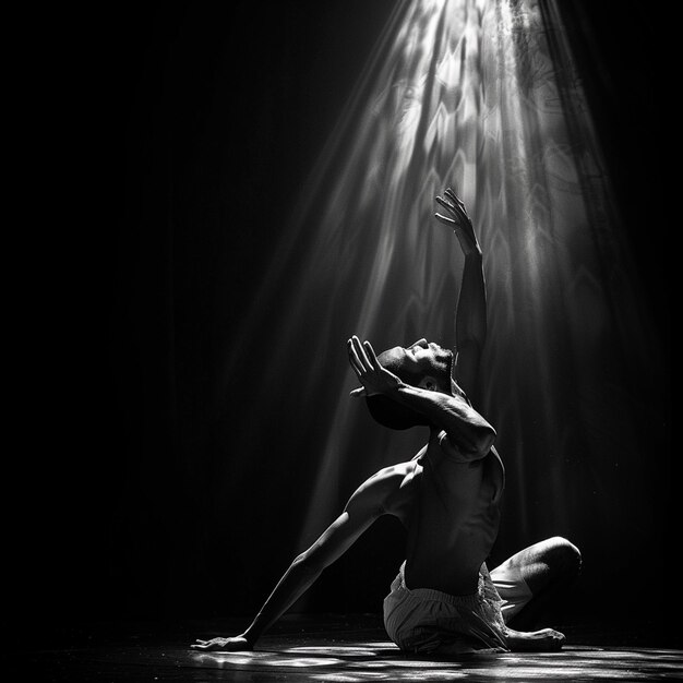 Photo dance emotion dramatic lighting and movement