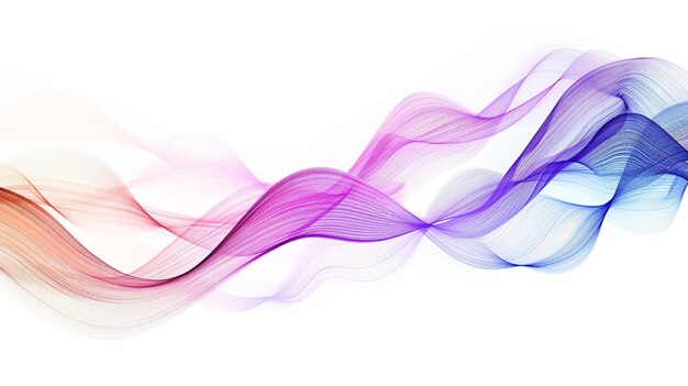 Dance with the rhythm of innovation and let the melody of progress guide your journey with harmonious gradient lines in a single wave style isolated on solid white background