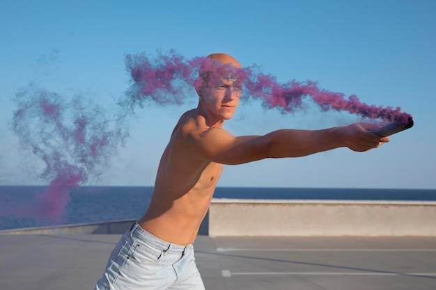 Dancer doing elegant performing art