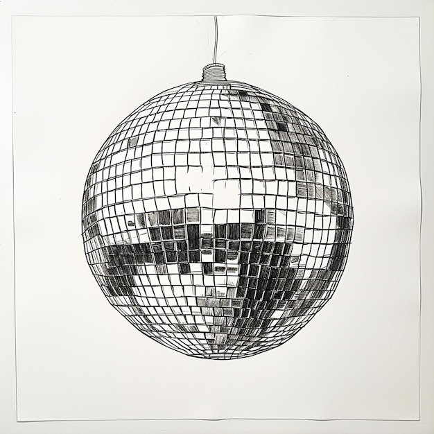 Dancing in the dancefloor with colorful reflection discoball and light