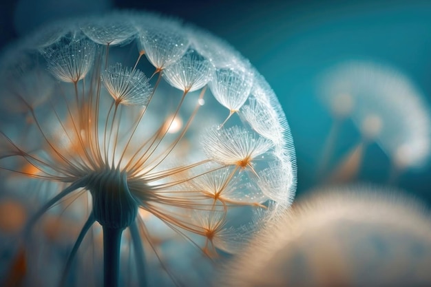 Dandelion flower Illustration AI Generative