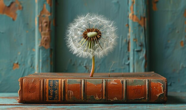 Dandelion Puff in a Glass Globe Surreal and Enchanting transparent background PNG PSD