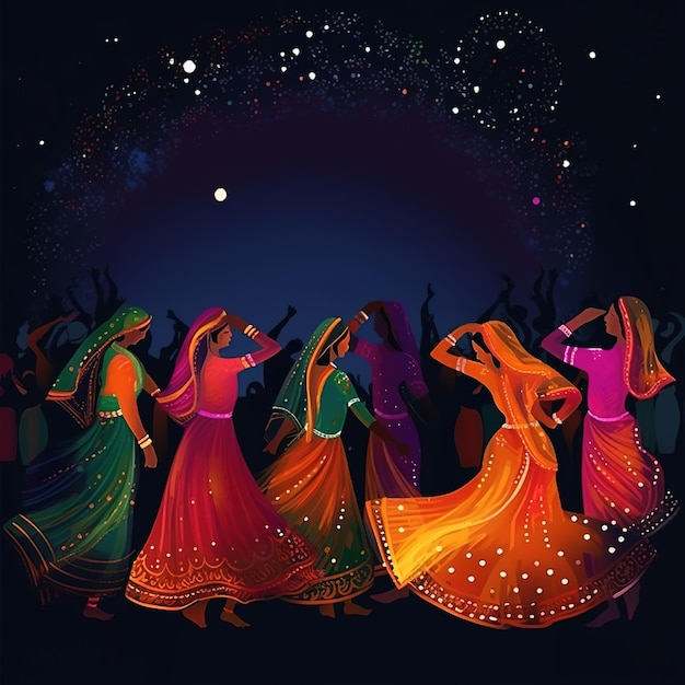 Dandiya night celebration on navratri