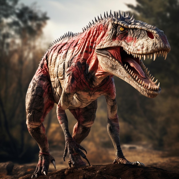 Danger animal dinosaur standing images Generative AI