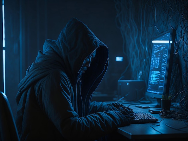 Dangerous Hooded Hacker Breaks into Government Data Servers and Infects Their System with a Virus H