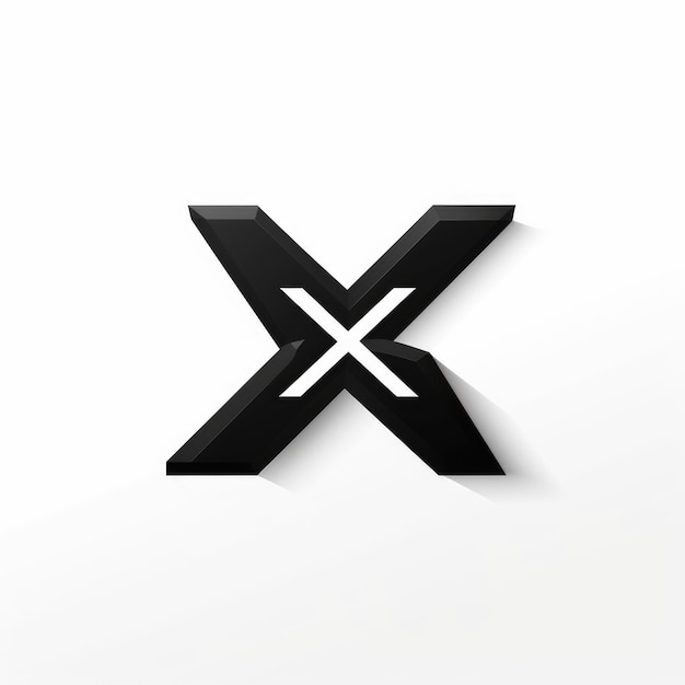 Daring and Dynamic Black Logo DX on a Clean White Canvas Art Vector